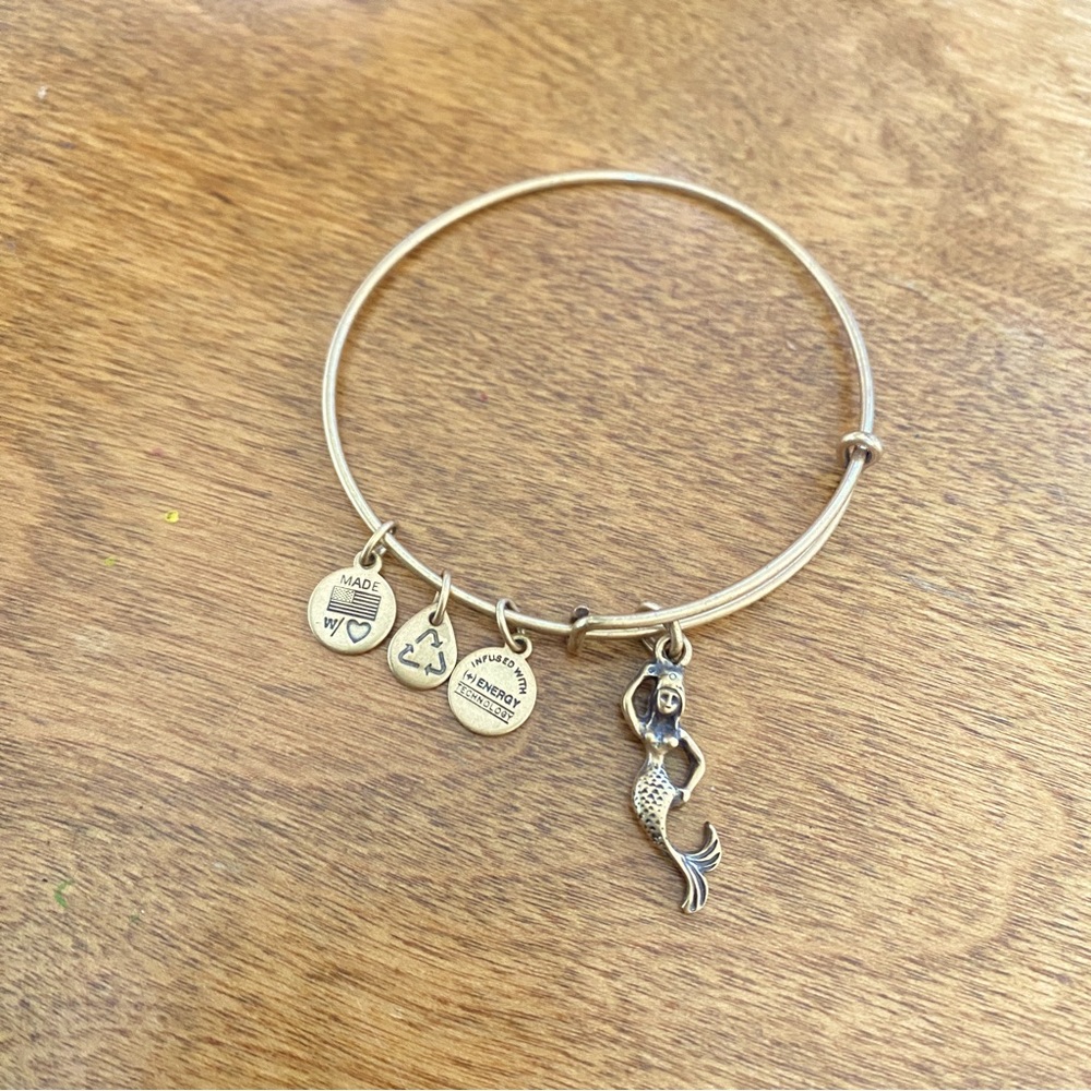 Alex and Ani | Brass Mermaid Charm Bracelet